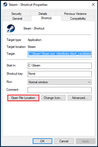 steam dll file error